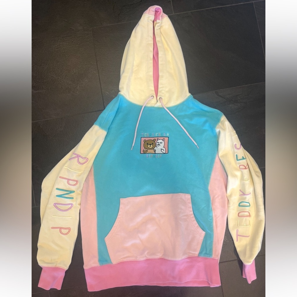 Ripndip Blue and Pink Graphic Hoodie